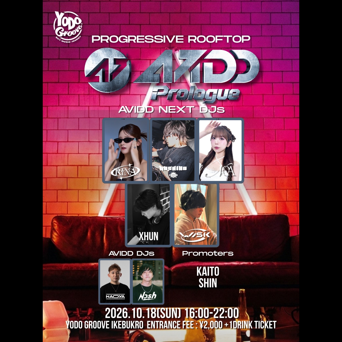 AVIDD Prologue @YODO GROOVE-flyer