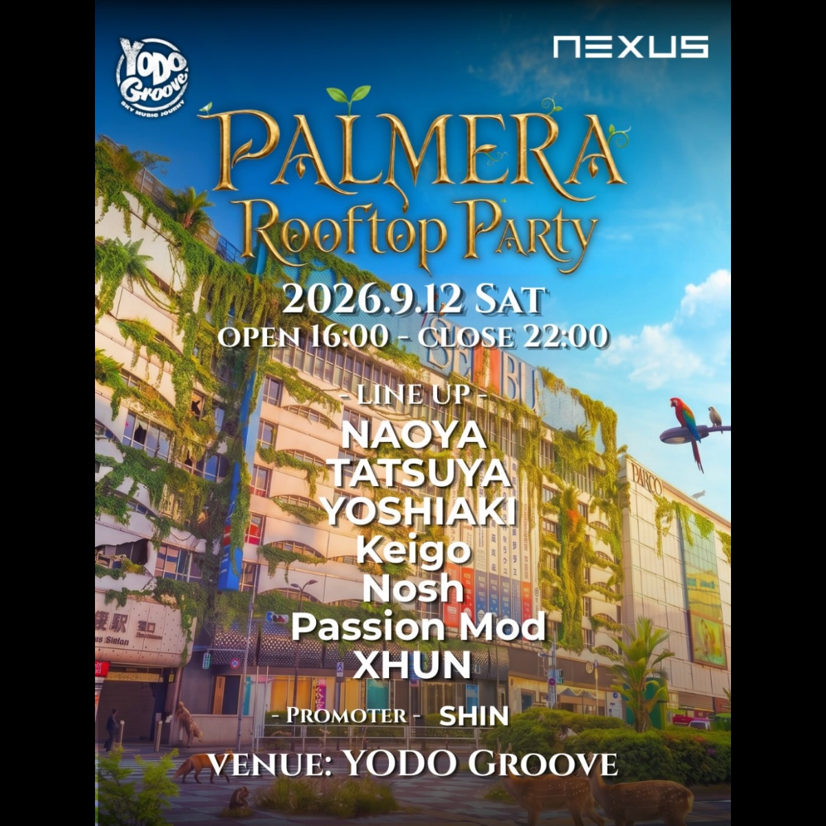YODO GROOVE「PALMERA Rooftop Party」- 2026.9.12-flyer